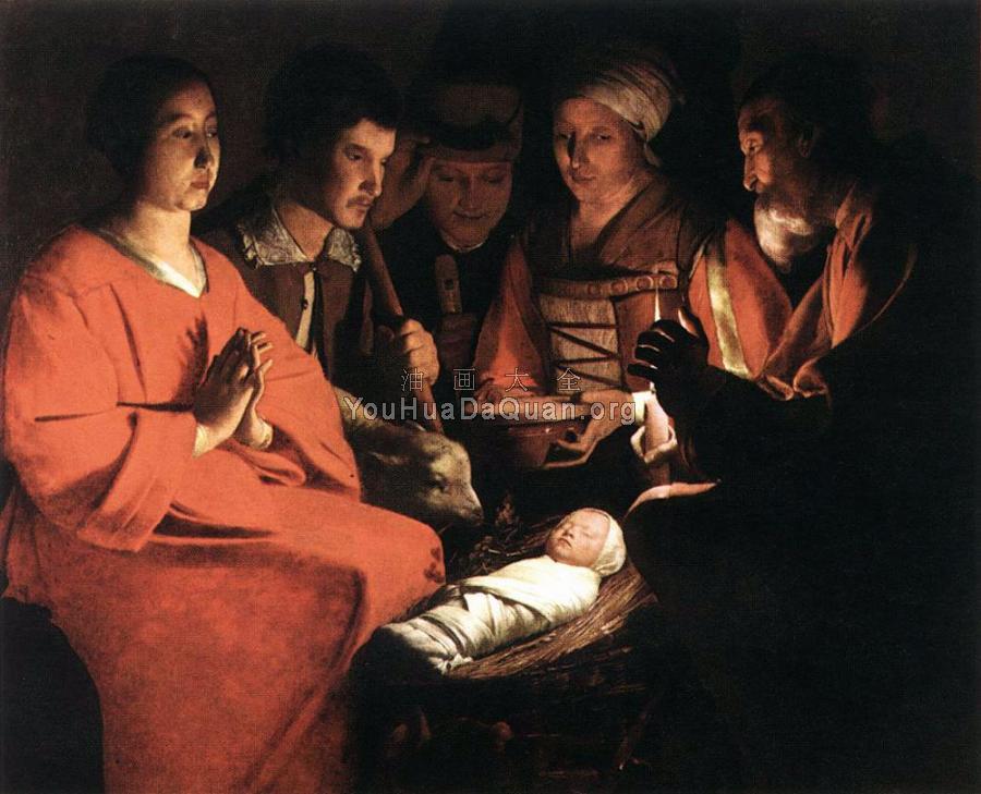 Adoration of the Shepherds - 乔治·德·拉·图尔
